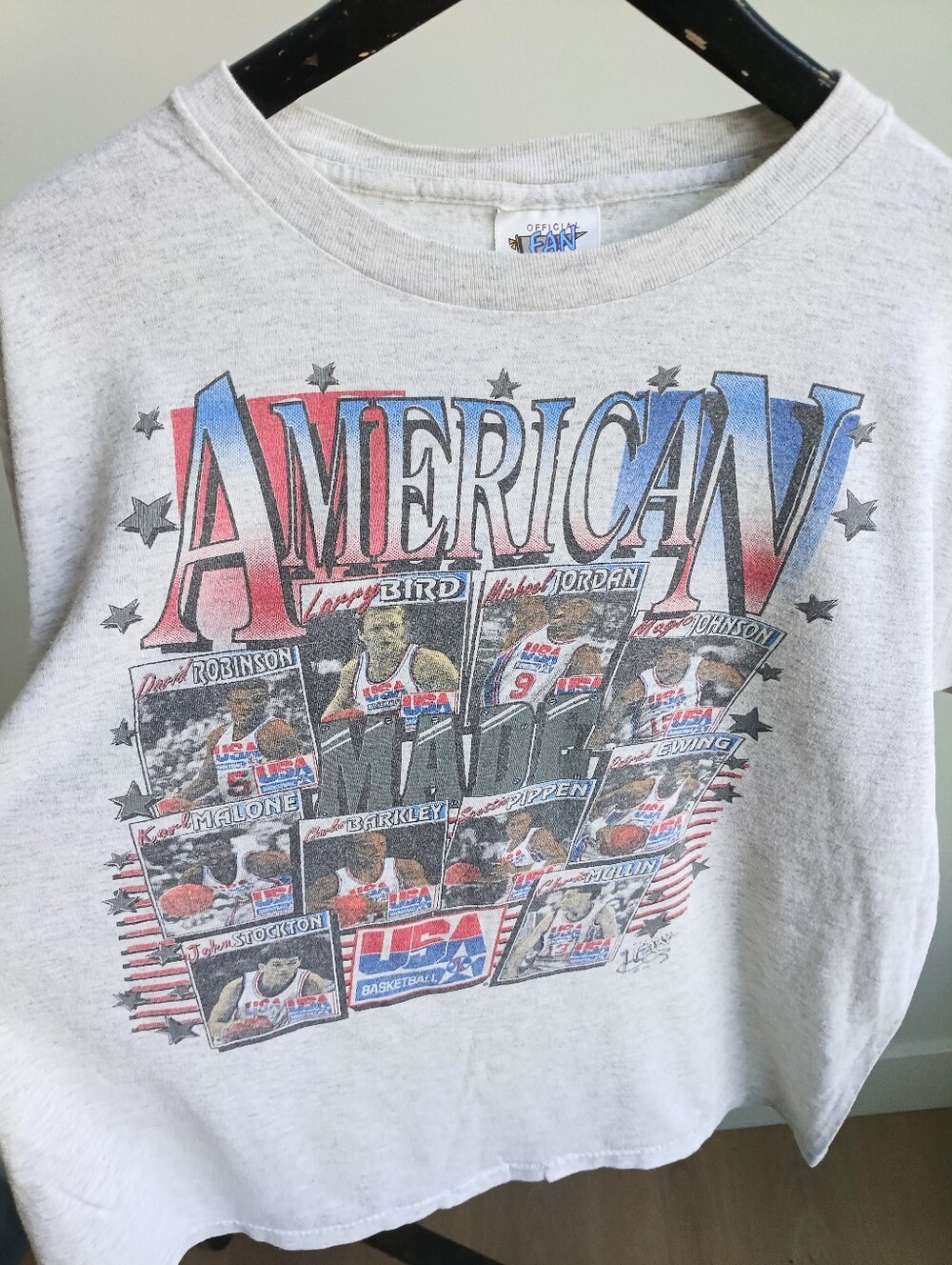 Vtg 1992 USA Basketball Dream Team Jordan Bird Tee L - Picture 2 of 11